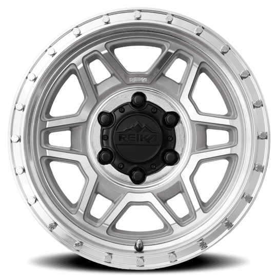 R40785005136F - Reika R40 Trooper 17X8.5 5X150 0mm Machined Clear - Reika Wheels Canada
