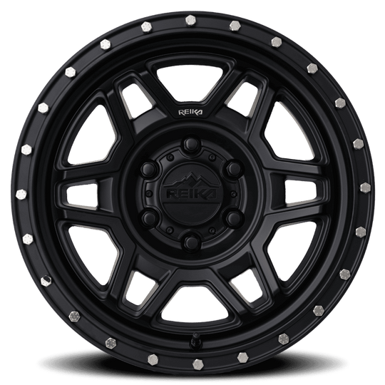 R40790125003F - Reika R40 Trooper 17X9 5X127 -12mm Satin Black - Reika Wheels Canada