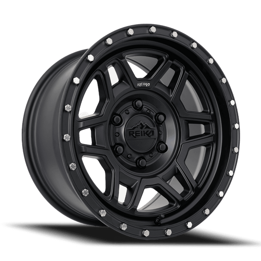 R40790125003F - Reika R40 Trooper 17X9 5X127 -12mm Satin Black - Reika Wheels Canada