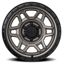 Charger l'image dans la galerie, R40790126552F - Reika R40 Trooper 17X9 6X139.7 -12mm Satin Bronze Satin Black Ring - Reika Wheels Canada