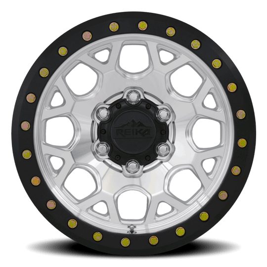 R45790126555BL - Reika R45B Marauder Forged Beadlock 17X9 6X139.7 -12mm Machined with a Black E Coated Ring - Reika Wheels Canada