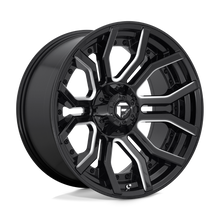 Load image into Gallery viewer, D71120009847 - Fuel Off-Road D711 Rage 20X10 6X135 6X139.7 -18 mm Gloss Black Milled - Fuel Off-Road Wheels Canada