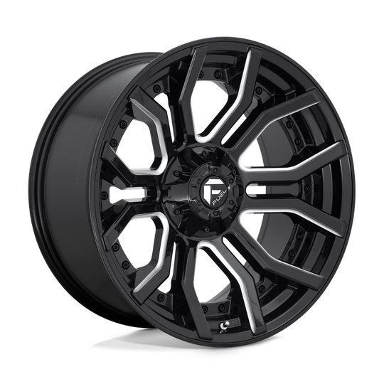 D71120009847 - Fuel Off-Road D711 Rage 20X10 6X135 6X139.7 -18 mm Gloss Black Milled - Fuel Off-Road Wheels Canada