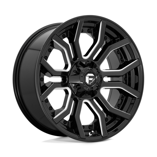 D71120005747 - Fuel Off-Road D711 Rage 20X10 5X139.7 / 5X127 -18mm Gloss Black Milled - Fuel Off-Road Wheels Canada