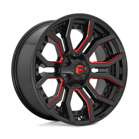 D71220905750 - Fuel Off-Road D712 Rage 20X9 5X127 / 5X139.7 1mm Gloss Black Red Tinted Clear - Fuel Off-Road Wheels Canada