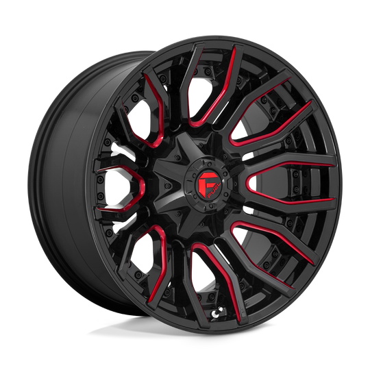 D71220008247 - Fuel Off-Road D712 Rage 20X10 8X165.1 -18 mm Gloss Black Red Tinted Clear - Fuel Off-Road Wheels Canada