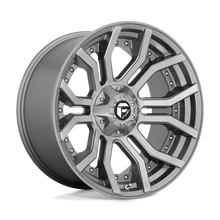 Charger l'image dans la galerie, D71322001847 - Fuel Off-Road D713 Rage Platinum 22X10 8X180 -18 mm Brushed Gun Metal Tinted Clear - Fuel Off-Road Wheels Canada