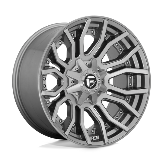 D71320001747 - Fuel Off-Road D713 Rage Platinum 20X10 8X170 -18 mm Brushed Gun Metal Tinted Clear - Fuel Off-Road Wheels Canada