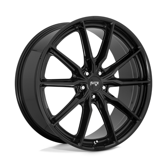 M240229031+38 - Niche M240 Rainier 22X9 5X108  38mm Gloss Black - Niche Wheels Canada