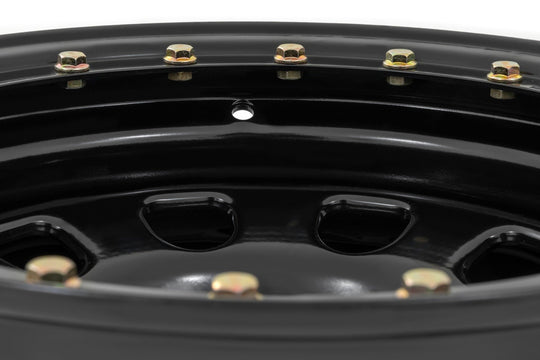 RC158545SL - Rough Country Steel Wheel 15X8 5X114.3 -19mm Black - Rough Country Wheels Canada