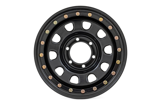 RC51-5165SL - Rough Country Steel Wheel 15X10 5X114.3 -39mm Black - Rough Country Wheels Canada