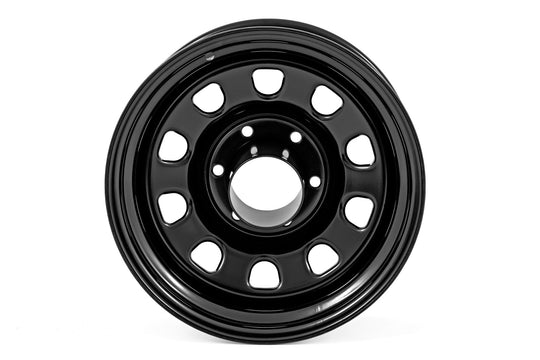 RC51-7650 - Rough Country Steel Wheel 17X9 6X139.7 0mm Black - Rough Country Wheels Canada