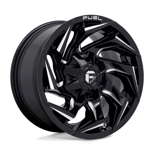 D75320008247 - Fuel Off-Road D753 Reaction 20X10 8X165.1 -18 mm Gloss Black Milled - Fuel Off-Road Wheels Canada