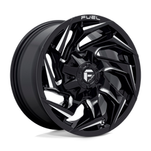 Charger l'image dans la galerie, D75320909857 - Fuel Off-Road D753 Reaction 20X9 6X135 / 6X139.7 20mm Gloss Black Milled - Fuel Off-Road Wheels Canada