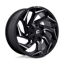 Load image into Gallery viewer, D75320901857 - Fuel Off-Road D753 Reaction 20X9 8X180 20mm Gloss Black Milled - Fuel Off-Road Wheels Canada