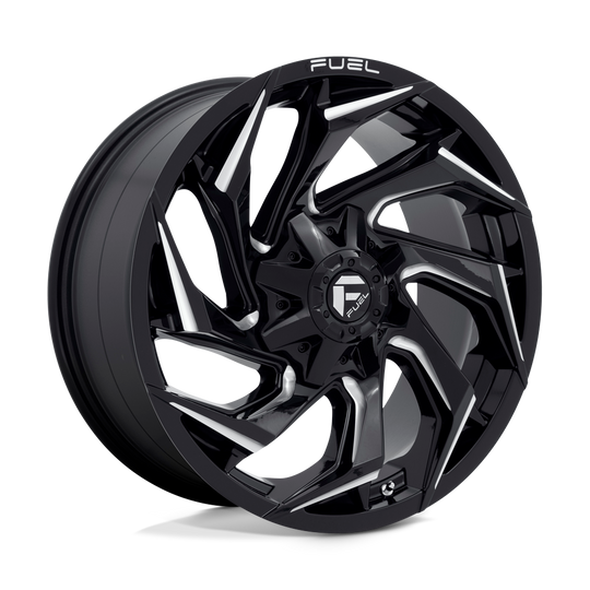 D75320908257 - Fuel Off-Road D753 Reaction 20X9 8X165.1 20mm Gloss Black Milled - Fuel Off-Road Wheels Canada