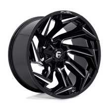 Load image into Gallery viewer, D75322201847 - Fuel Off-Road D753 Reaction 22X12 8X180 -44 mm Gloss Black Milled - Fuel Off-Road Wheels Canada