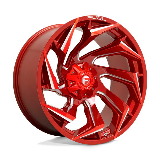 D75424205747 - Fuel Off-Road D754 Reaction 24X12 5X127 / 5X139.7 -44mm Candy Red Milled - Fuel Off-Road Wheels Canada