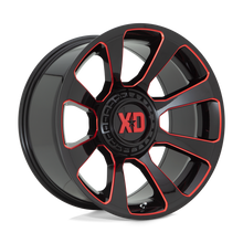 Load image into Gallery viewer, XD85429000918 - XD854 Reactor 20X9 BLANK  18mm Gloss Black Milled With Red Tint - XD Wheels Canada