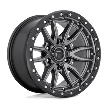 Load image into Gallery viewer, D68020908750 - Fuel Off-Road D680 Rebel 20X9 6X114.3 ET 1mm Matte Gunmetal with Black Bead Ring - Fuel Off-Road Wheels Canada