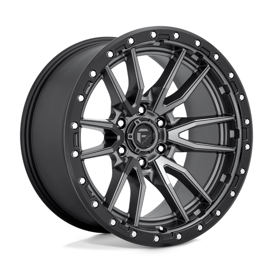 D68020008447 - Fuel Off-Road D680 Rebel 20X10 6X139.7 -18 mm Matte Gun Metal Black Bead Ring - Fuel Off-Road Wheels Canada