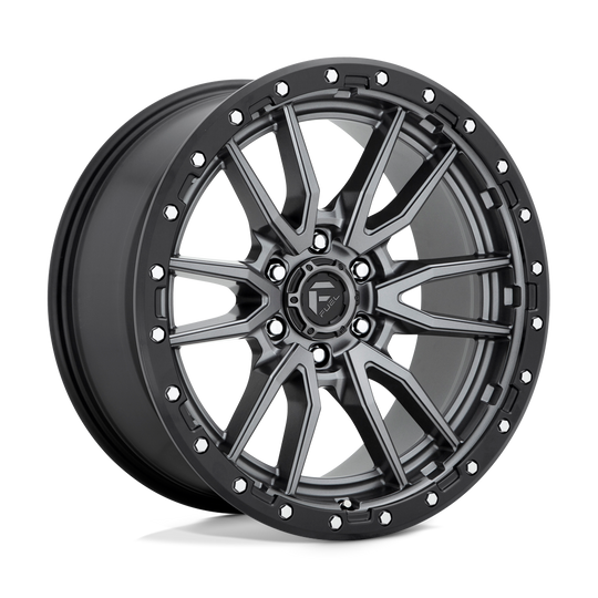 D68020908457 - Fuel Off-Road D680 Rebel 20X9 6X139.7 20mm Matte Gun Metal Black Bead Ring - Fuel Off-Road Wheels Canada
