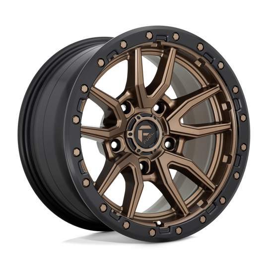 D68117907545 - Fuel Off-Road D681 Rebel 17X9 5X127 -12 mm Matte Bronze Black Bead Ring - Fuel Off-Road Wheels Canada