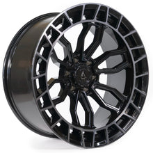 Load image into Gallery viewer, A102179084P00106 - Arena Recon 17X9 6X139.7 1mm Glossy Black Center With Machined Ddt Lip - Arena Wheels Canada