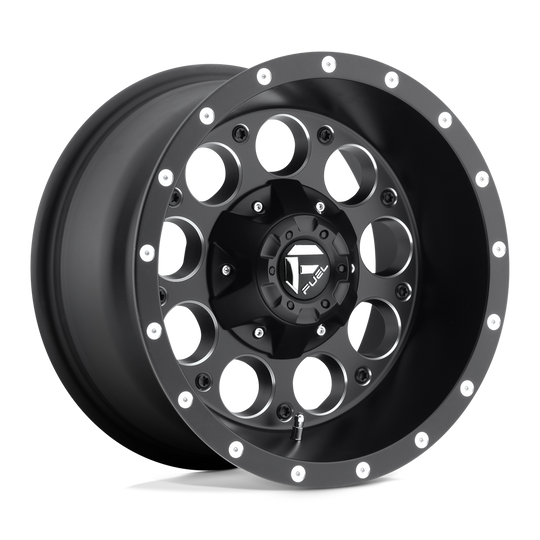 D52515808337 - Fuel Off-Road D525 Revolver 15X8 6X139.7 -18 mm Matte Black Milled - Fuel Off-Road Wheels Canada