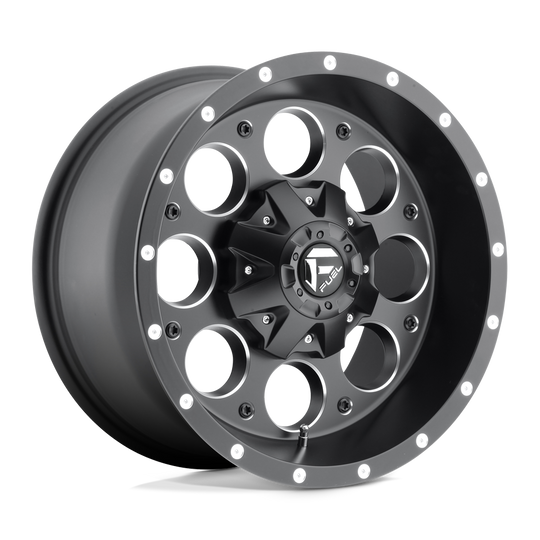 D52517909845 - Fuel Off-Road D525 Revolver 17X9 6X139.7 / 6X135 -12mm Matte Black Milled - Fuel Off-Road Wheels Canada