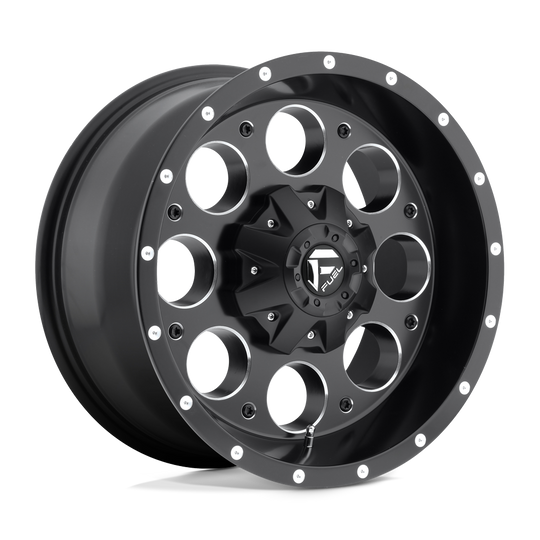 D52516803655 - Fuel Off-Road D525 Revolver 16X8 BLANK ET 25mm Matte Black Milled - Fuel Off-Road Wheels Canada