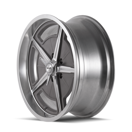 605-7761GM - Ridler 605 17X7 5X120.65 /  ET 0mm Matte As-Cast Machined - Ridler Wheels Canada