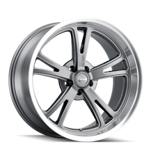Load image into Gallery viewer, 606-7761G - Ridler 606 17X7 5X120.65 /  ET 0mm Gloss Grey Machined - Ridler Wheels Canada