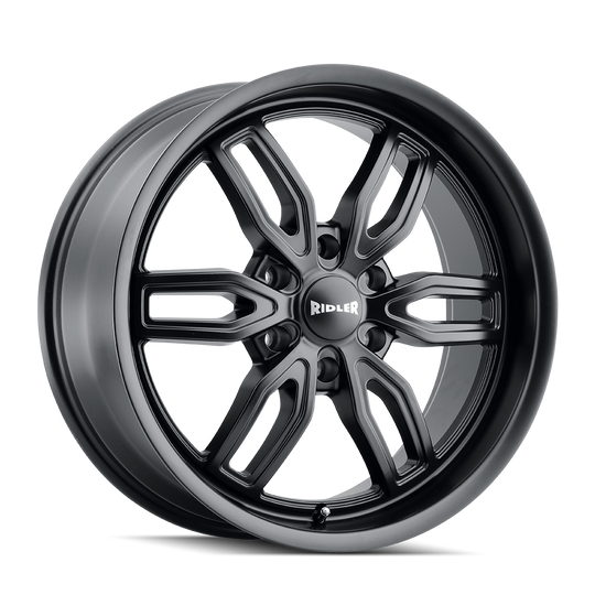 609-22983MB18 - Ridler 609 22X9.5 6X139.7 /  ET 18mm Matte Black - Ridler Wheels Canada