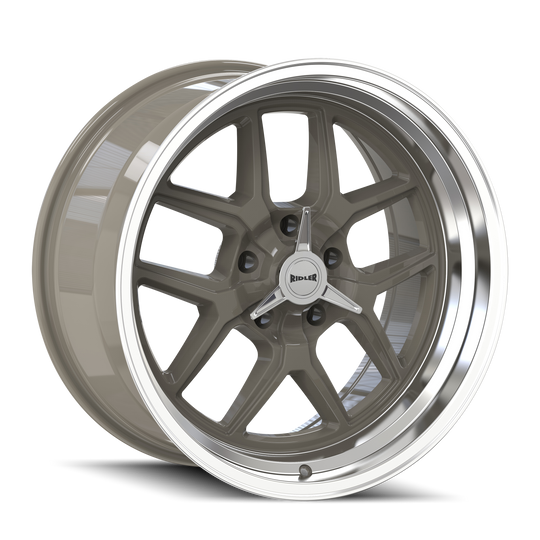610-7765G - Ridler 610 17X7 5X114.3 /  ET 0mm Gloss Grey Polished - Ridler Wheels Canada