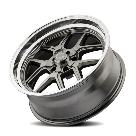 610-2873G - Ridler 610 20X8.5 5X127 /  ET 0mm Gloss Grey Polished - Ridler Wheels Canada