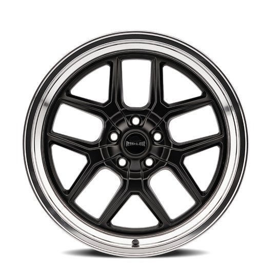 610-2865MB - Ridler 610 20X8.5 5X114.3 /  ET 0mm Matte Black Polished - Ridler Wheels Canada