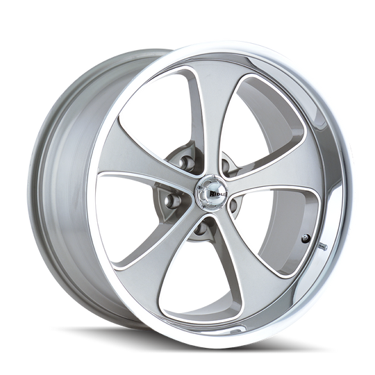 645-7773GP - Ridler 645 17X7 5X127 /  ET 0mm Gloss Grey Machined And Polish - Ridler Wheels Canada