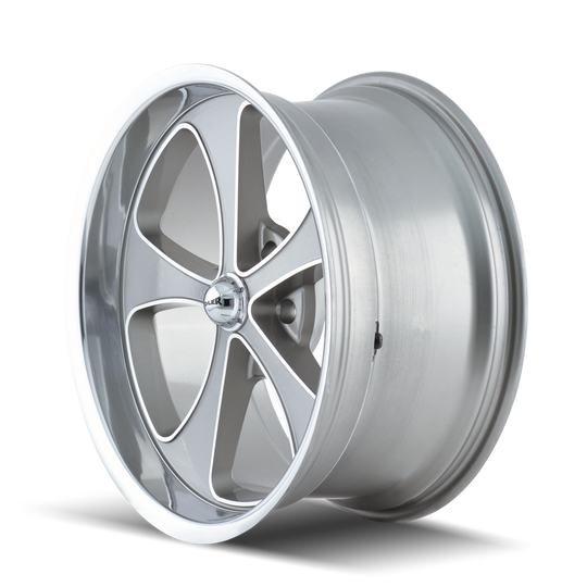645-8885GP - Ridler 645 18X8 5X139.7 /  ET 0mm Gloss Grey Machined And Polish - Ridler Wheels Canada