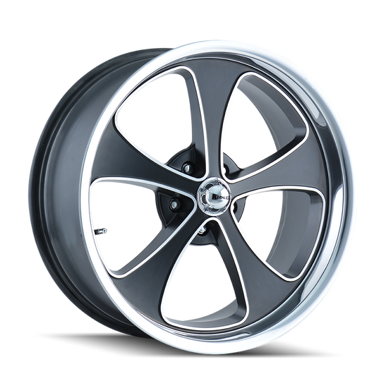 645-8865MBP - Ridler 645 18X8 5X114.3 /  ET 0mm Matte Black Machined And Polish - Ridler Wheels Canada