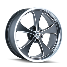 Charger l'image dans la galerie, 645-2865MBP - Ridler 645 20X8.5 5X114.3 /  ET 0mm Matte Black Machined And Polish - Ridler Wheels Canada