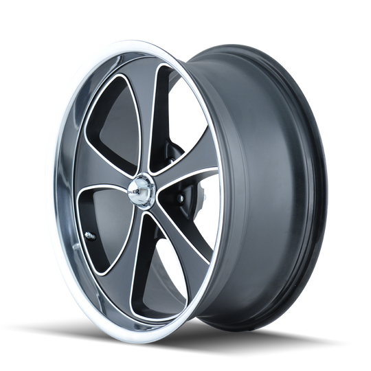 645-8865MBP - Ridler 645 18X8 5X114.3 /  ET 0mm Matte Black Machined And Polish - Ridler Wheels Canada