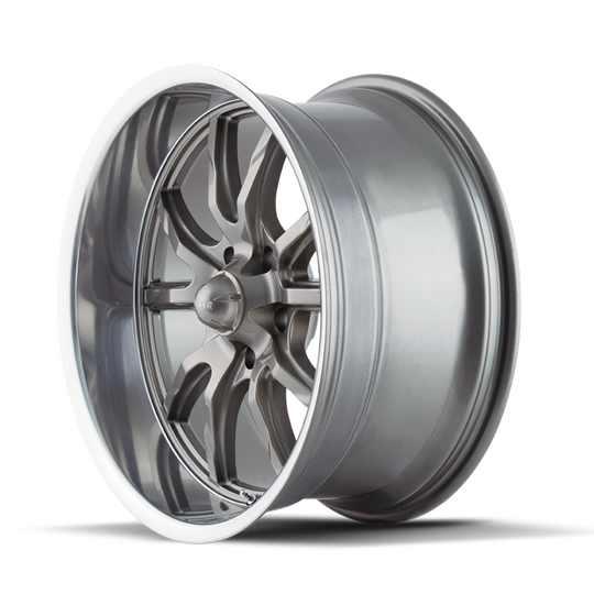 650-5761G - Ridler 650 15X7 5X120.65 /  ET 0mm Gloss Grey Polished - Ridler Wheels Canada