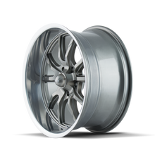 Load image into Gallery viewer, 650-22964G18 - Ridler 650 22X9.5 5X115 /  ET 18mm Grey with Polished Lip - Ridler Wheels Canada