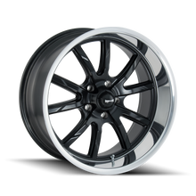 Load image into Gallery viewer, 650-22965MB18 - Ridler 650 22X9.5 5X114.3 /  ET 18mm Matte Black with Polished Lip - Ridler Wheels Canada