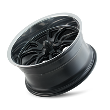 Load image into Gallery viewer, 650-22965MB18 - Ridler 650 22X9.5 5X114.3 /  ET 18mm Matte Black with Polished Lip - Ridler Wheels Canada