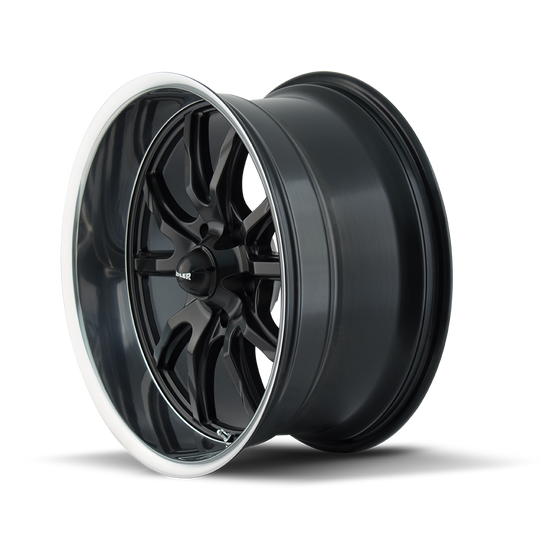 650-8865MB - Ridler 650 18X8 5X114.3 /  ET 0mm Matte Black Polished - Ridler Wheels Canada