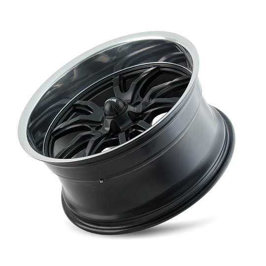 650-5773MB - Ridler 650 15X7 5X127 /  ET 0mm Matte Black Polished - Ridler Wheels Canada