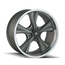 Load image into Gallery viewer, 651-2173G - Ridler 651 20X10 5X127 /  ET 0mm Gloss Grey Machined - Ridler Wheels Canada