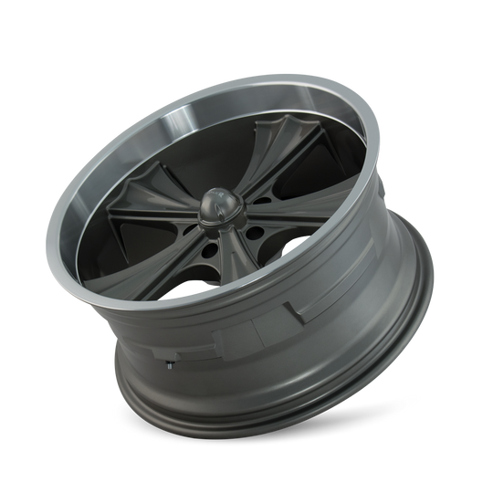 651-8961G - Ridler 651 18X9.5 5X120.65 /  ET 0mm Grey with Machined Lip - Ridler Wheels Canada